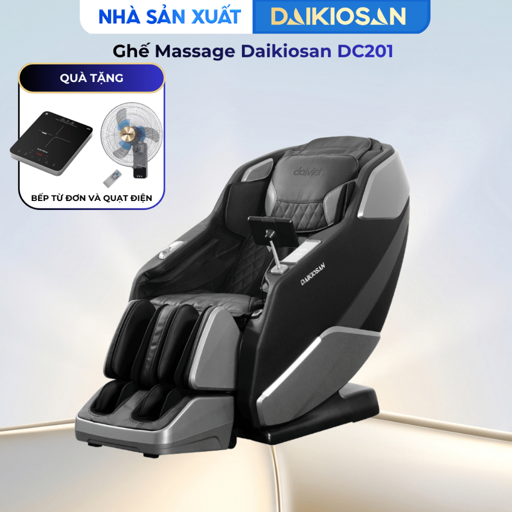 Ghế Masage Cao Cấp Daikiosan DC201 Công Nghệ 3D Kết Hợp AI Kiểm Tra Sức Khỏe