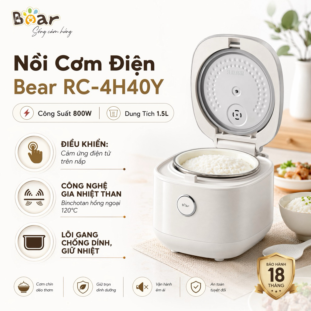 Nồi Cơm Điện Bear RC-4H40Y