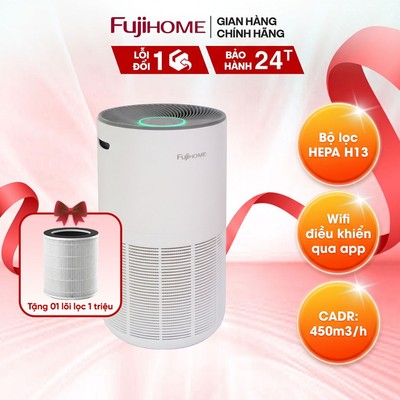 [TẶNG LÕI LỌC] Máy Lọc Không Khí CADR 450 m³/h Nhập Khẩu Fujihome AP5GRAND Phù hợp phòng 32-55m2
