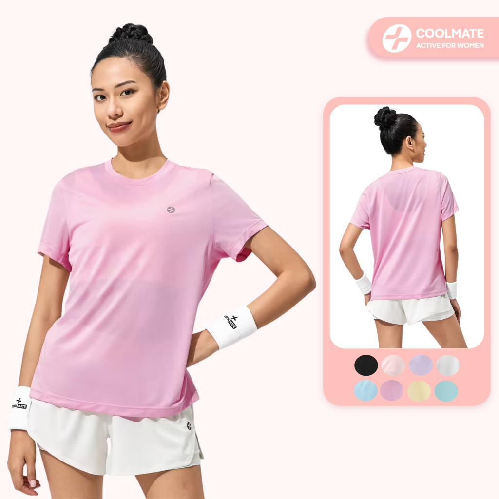 Áo thun thể thao nữ chạy bộ Core Tee siêu nhẹ, thấm hút, nhanh khô - Coolmate Active For Women