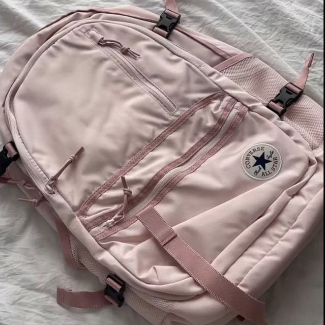 Balo converse hồng phấn straight edge backpack