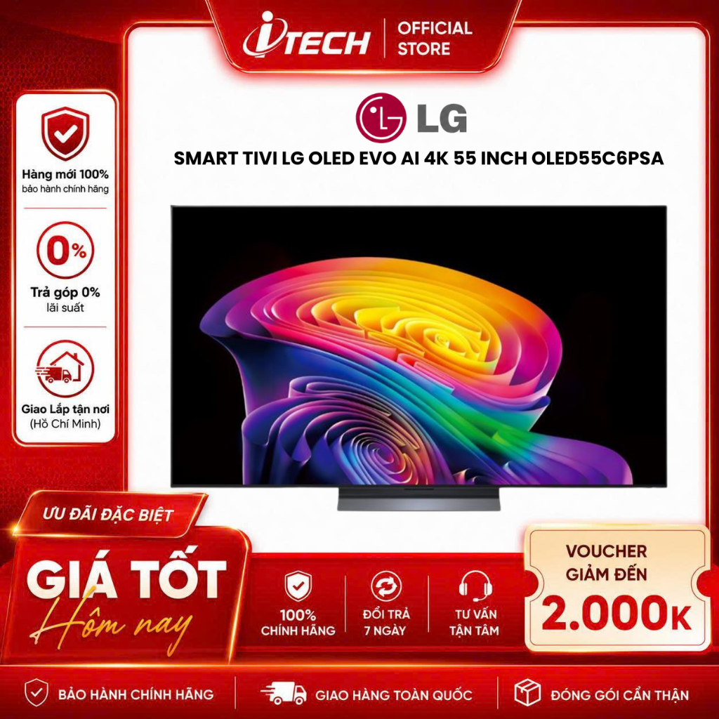 OLED55C6PSA - Smart Tivi OLED LG AI 4K 55 inch OLED55C6PSA - Hàng chính hãng