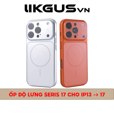 Ốp Lưng Độ Giống IP 17 Chính Hãng LIKGUSVN Viền Dẻo Có Sạc Không dây Cho IP 13 đến 17 Pro-Promax