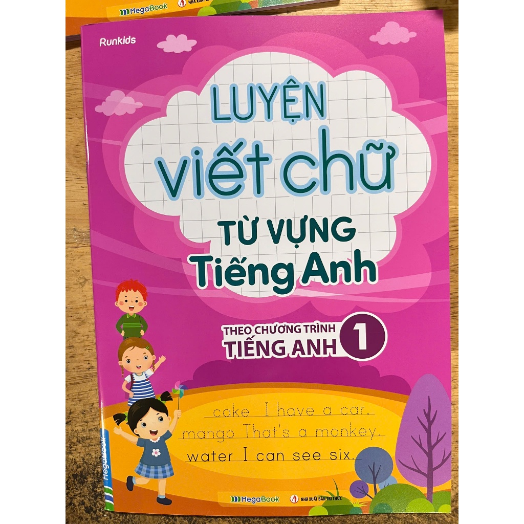 Combo Luyện viết chữ từ vựng tiếng Anh - theo chương trình tiếng anh Lớp 1,2,3