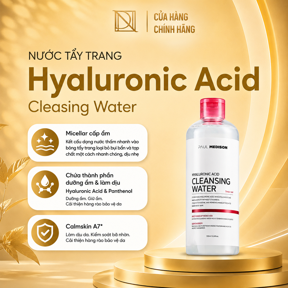 Nước Tẩy trang Deep- Red Hyaluronic Acid Cleansing