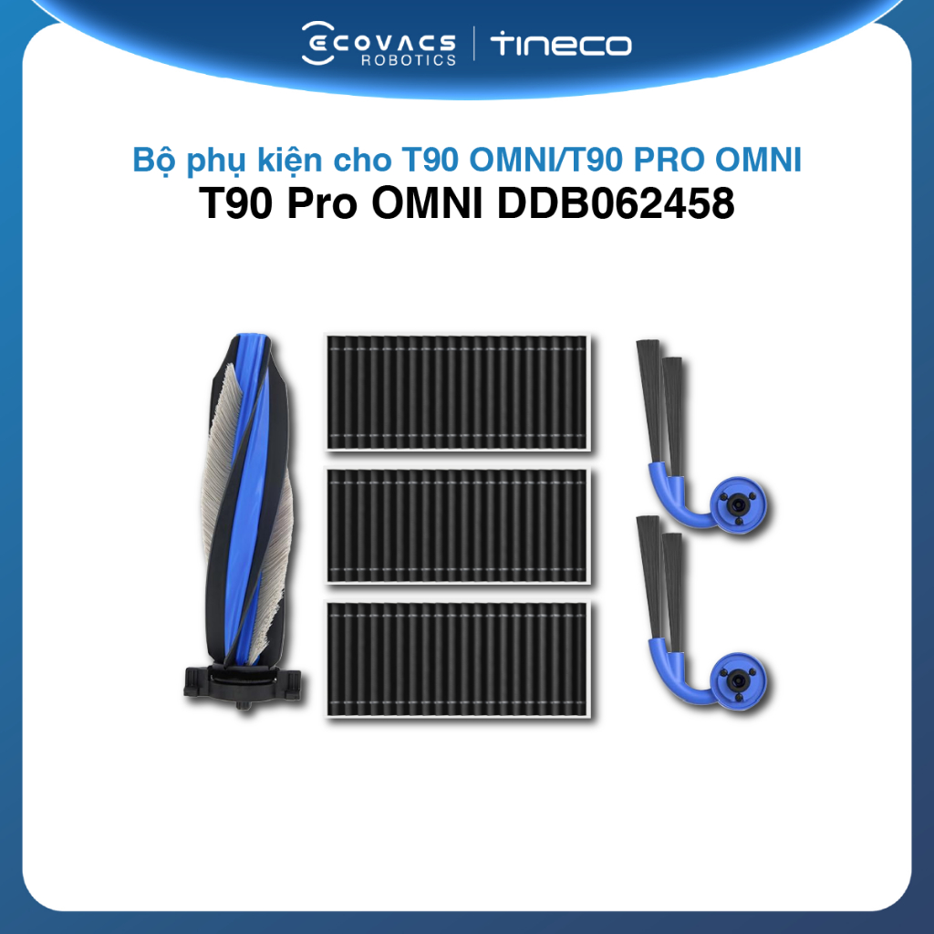 Bộ phụ kiện cho T90 OMNI/T90 PRO OMNI/T90 Pro OMNI DDB062458 - 3 tấm lọc, 2 chổi cạnh, 1 chổi chính 