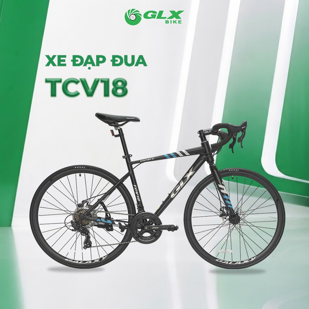 Xe Đạp Đua GLX TCV18 – Khung Hợp Kim Nhôm, 14 Tốc Độ, Phanh Đĩa Cơ, Bánh 700C