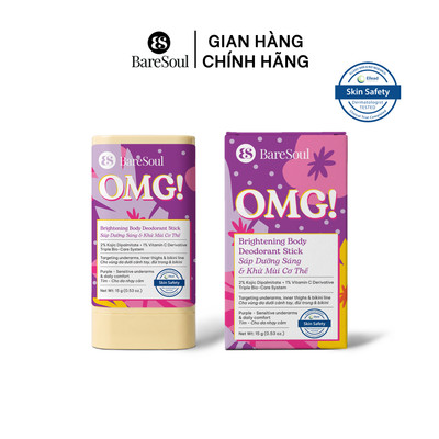 [LIVE] Sáp dưỡng sáng & khử mùi BareSoul OMG Tím 15g – Dành cho mẹ bầu và da nhạy cảm - Giúp làm sáng vùng nách