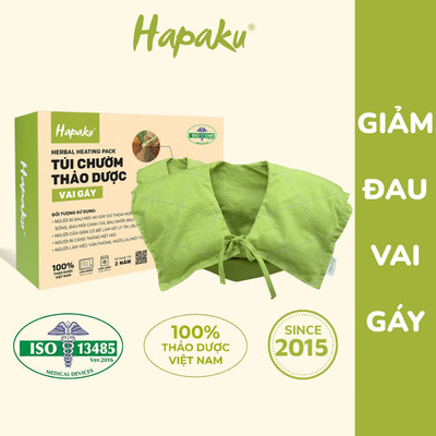 Túi Chườm Nóng Thảo Dược Giảm Đau Vai Gáy Cổ Hapaku, Giảm Căng Cứng Cơ, Lưu Thông Khí Huyết