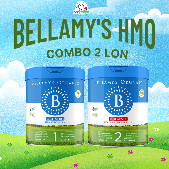 [COMBO 2 LON BELLAMY'S HMO] - Sữa hữu cơ Bellamy's Organic 8HMO Classic 800g chính hãng tem phụ Fore