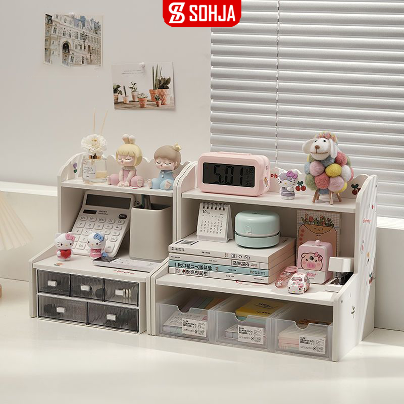 Kệ Để Bàn Mini Đa Năng Kệ Sách Đồ Dùng Học Tập, Kệ Trang Trí Bàn Làm Việc Thương Hiệu SOHJA - IG419
