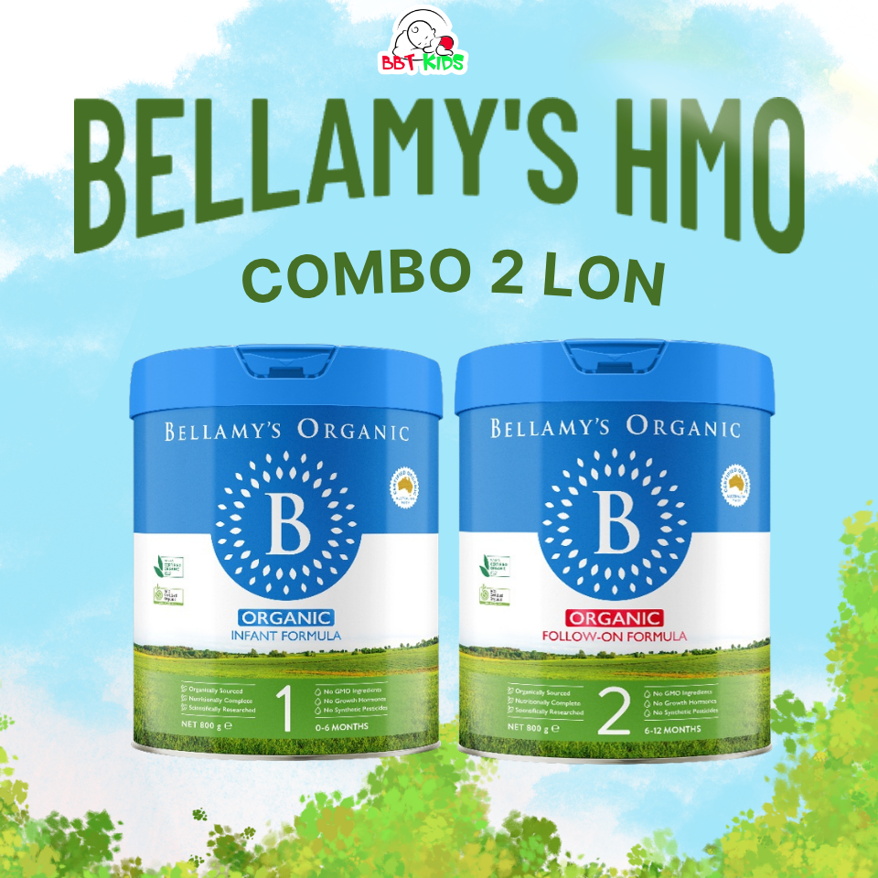 [COMBO 2 LON BELLAMY'S HMO] - Sữa hữu cơ Bellamy's Organic 8HMO Classic 800g nhập khẩu chính hãng