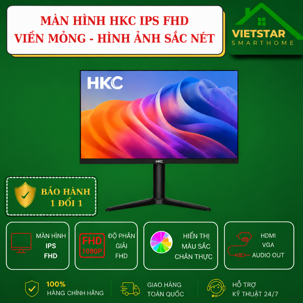 Màn hình HKC 21.45"/23.8"/27" Chính Hãng - MB21V13-U | MB24V39 | MB27V39