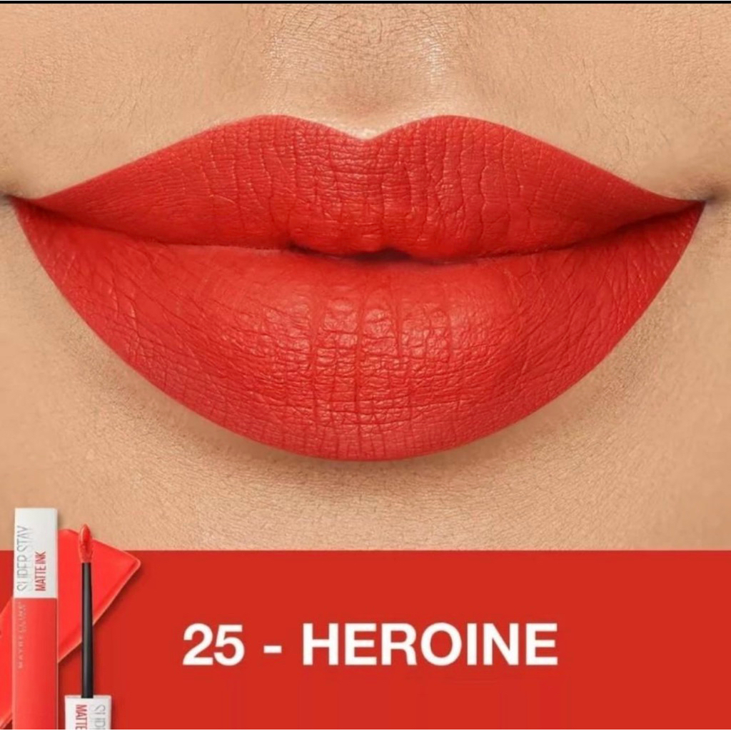 [CHÍNH HÃNG 100%] SON MAYBELLINE SUPERSTAY MATTE INK #25 HEROINE ĐỎ CAM