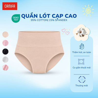 Quần lót nữ cạp cao chất liệu co giãn mềm mại CANIFA 6UP26A001