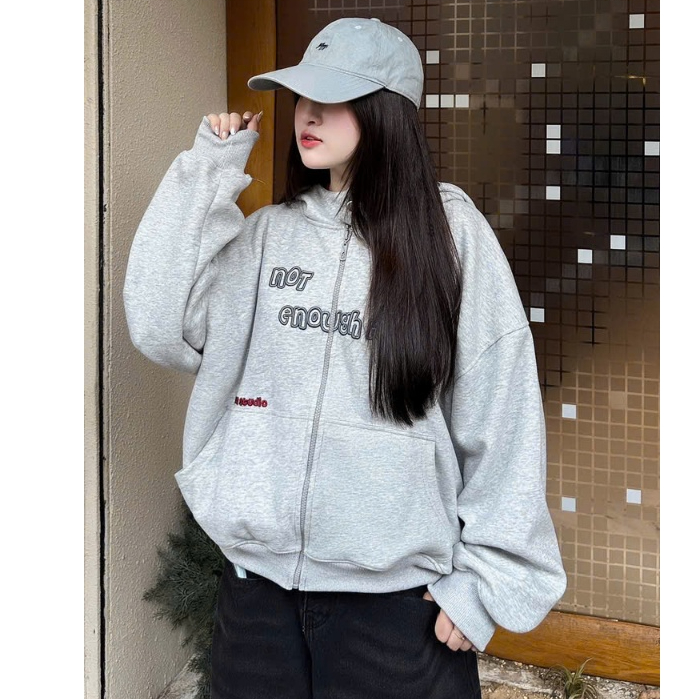 [ NỈ ÉP MÙA HÈ MÁT ]  Áo Khoác Hoodie Zip Chống Nắng Mùa Hè THÊU NỔI 3D NOT FATE , Vải Nỉ Ép Dành Ri