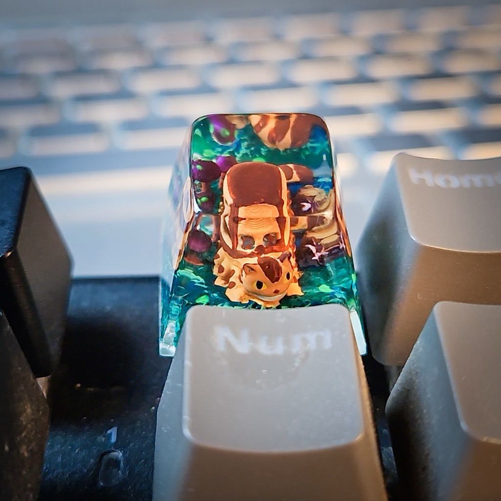 Catbus keycap, keycap totoro, ghibli keycap, nút bàn phím cơ phim hoạt hình totoro