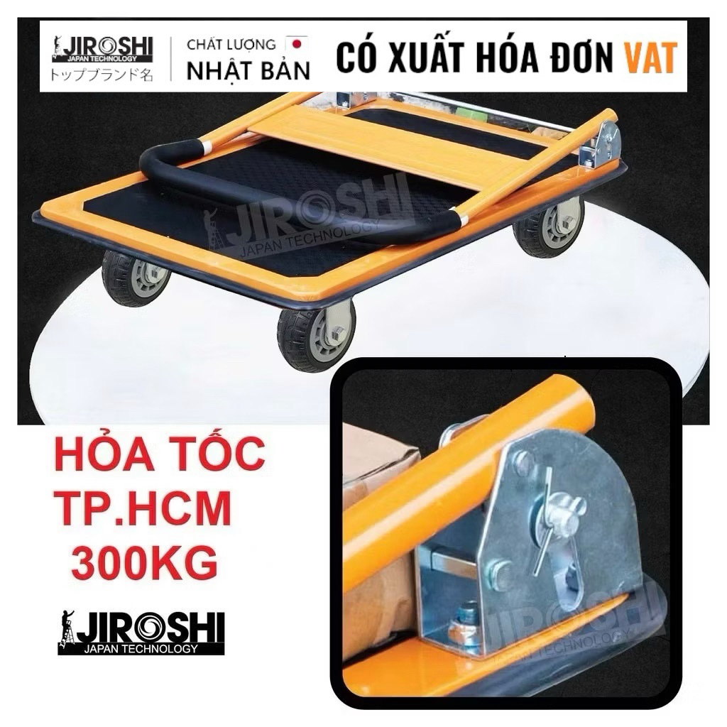 [Giao Hỏa Tốc] Xe Đẩy Hàng JIROSHI 300Kg - Công Nghệ Nhật Bản Đỉnh Cao.