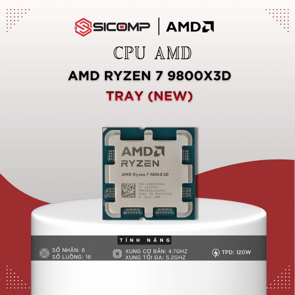[FULL VAT] CPU AMD RYZEN 7 9800X3D NEW TRAY, BH 3Y