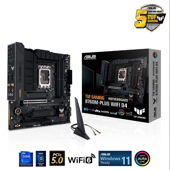 Mainboard Asus TUF GAMING B760M-PLUS WIFI DDR4 (Socket LGA1700)