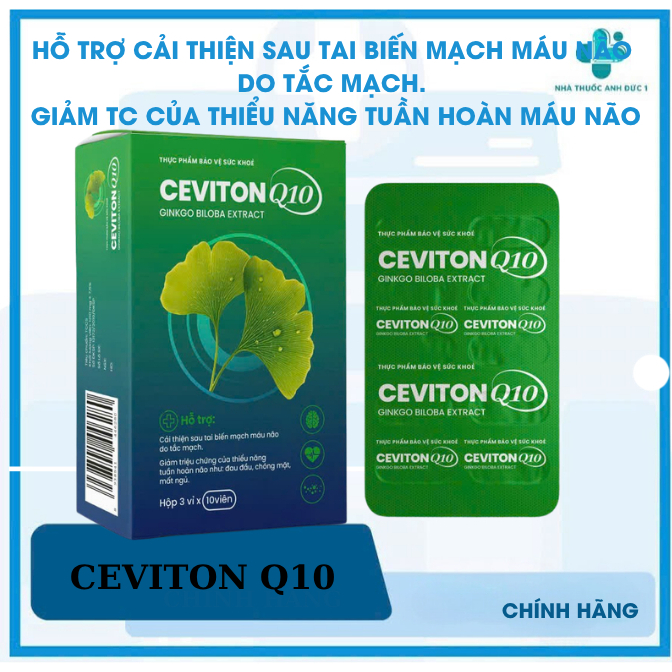 Viên bổ não Ceviton Q10 Hataphar, Hỗ Trợ Hoạt huyết,Giảm Đau Đầu,Mất Ngủ, Tê Bì Chân Tay Hiệu Quả h3