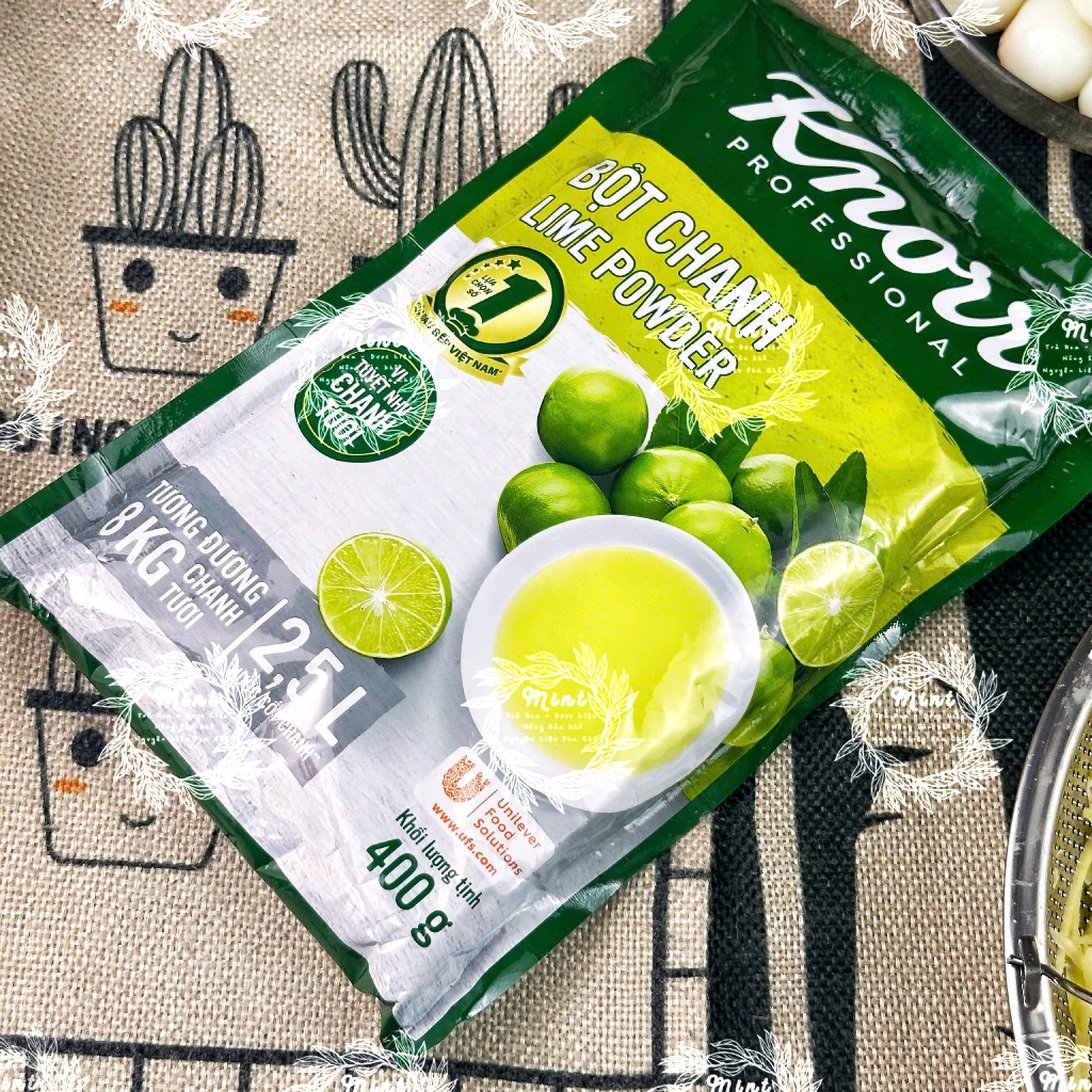Bột Chanh Knor Gói 400Gram (Bột chanh nguyên chất, Lemon Powder, Bột chanh sấy lạnh)