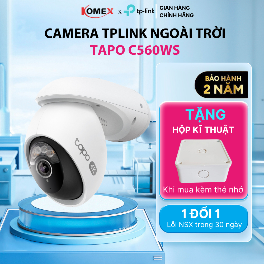 Camera Wi-Fi TP-LINK Tapo C560WS An Ninh 4K Quay Quét Ngoài Trời