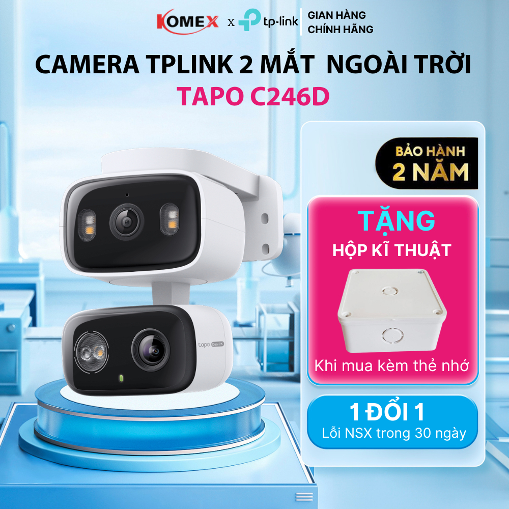 Camera Tplink Tapo C246D An Ninh Quay Quét Hai Ống Kính Trong Nhà/Ngoài Trời