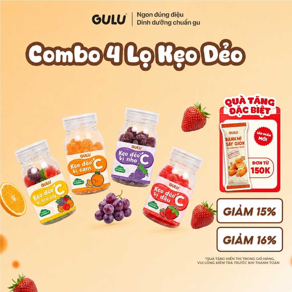 Kẹo Dẻo C Gulu Foods Hương Vị Trái Cây