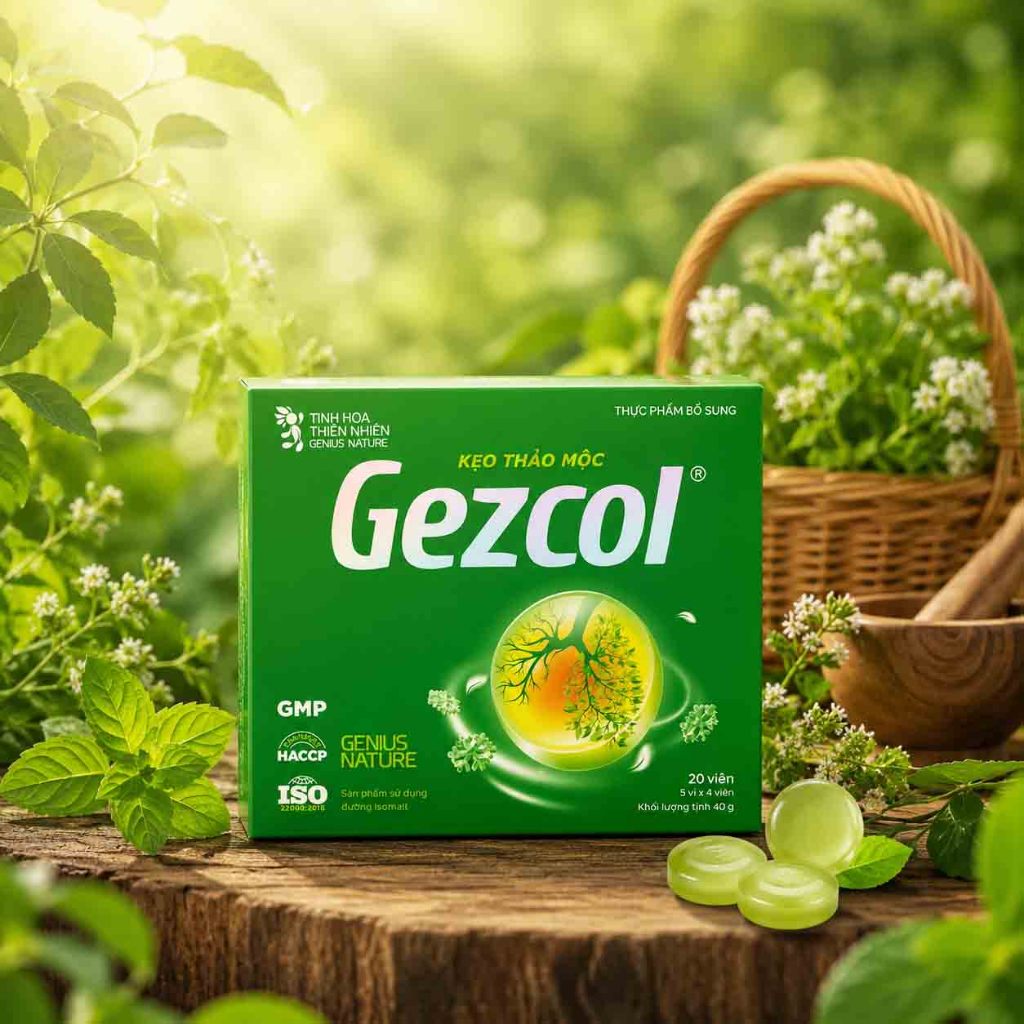 Kẹo thảo mộc Gezcol (Hộp 20 viên)