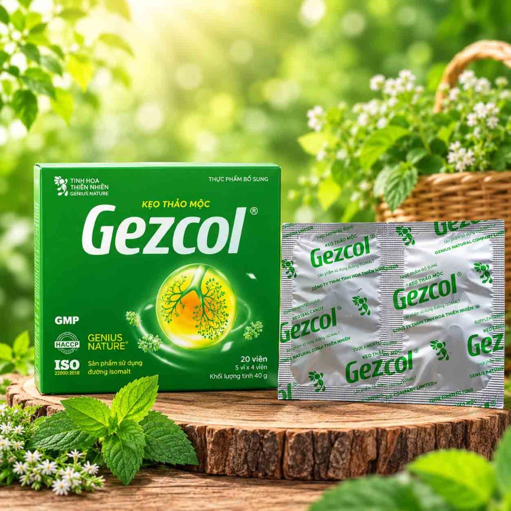 Kẹo thảo mộc Gezcol (Hộp 20 viên)