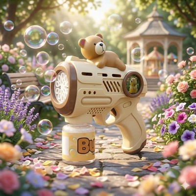 Phiên bản mới - Đồ chơi bắn bong bóng xà phòng với thiết kế nhỏ gọn, không chảy nước