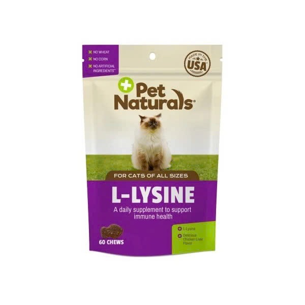 (SUPPLEMENT) VIÊN NHAI BỔ SUNG LYSINE CHO MÈO PET NATURALS L-LYSINE 60 CHEWS