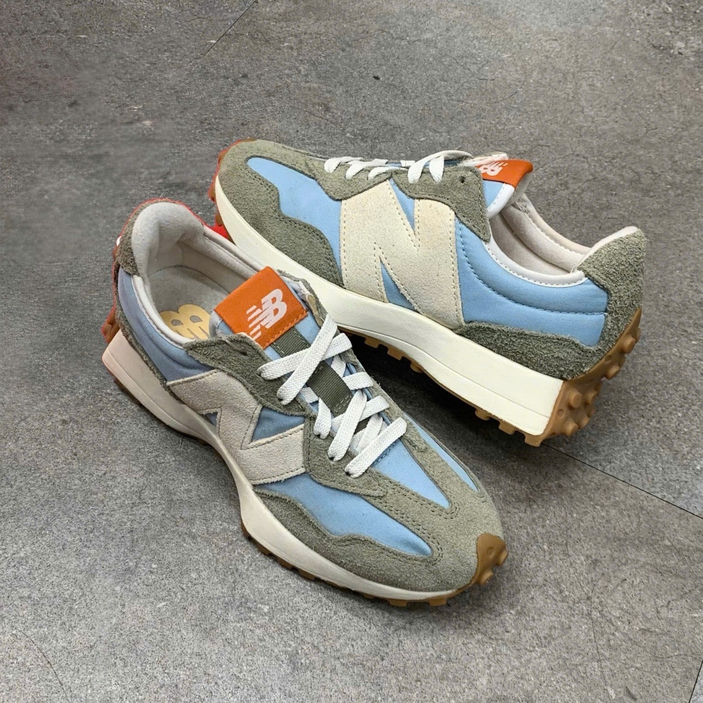 Giày New Balance 327 White Blue Moss - U327SC