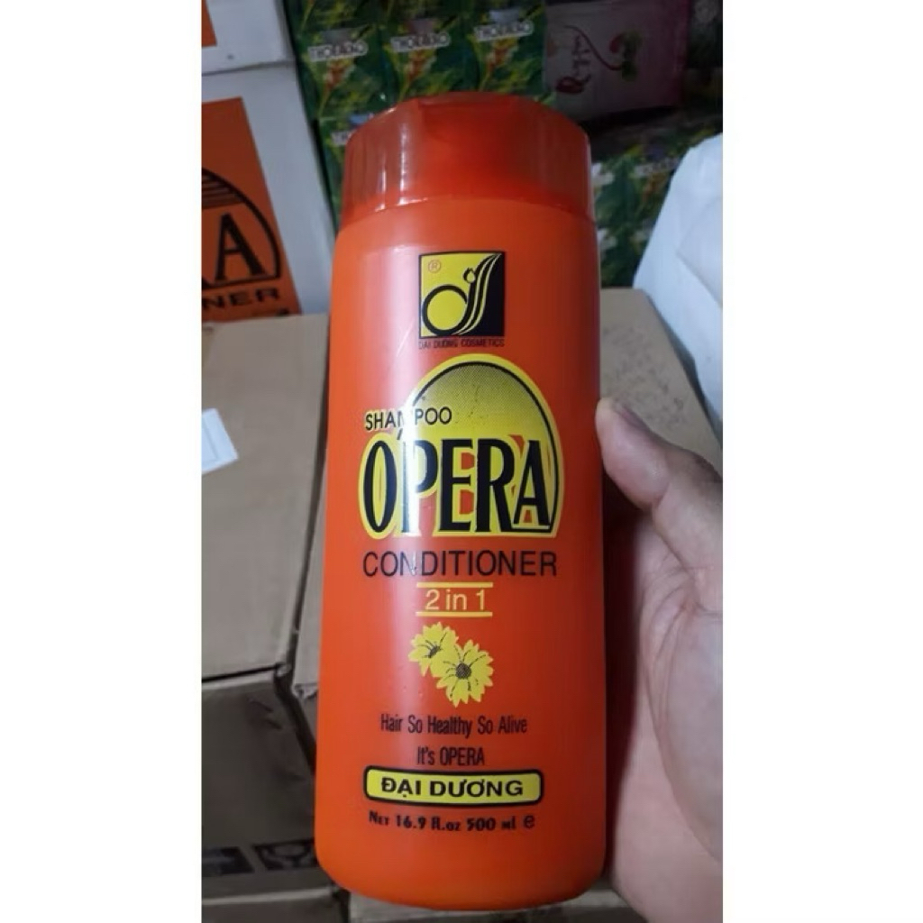 Chai dầu gội xả Opera cho tóc thường 500ml (Chai màu cam)