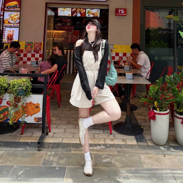 (ẢNH OLDSCHOOL) Yếm quần ngố ống rộng rút dây eo Y387 ONON JUMPSUIT | BigBuy360 - bigbuy360.vn