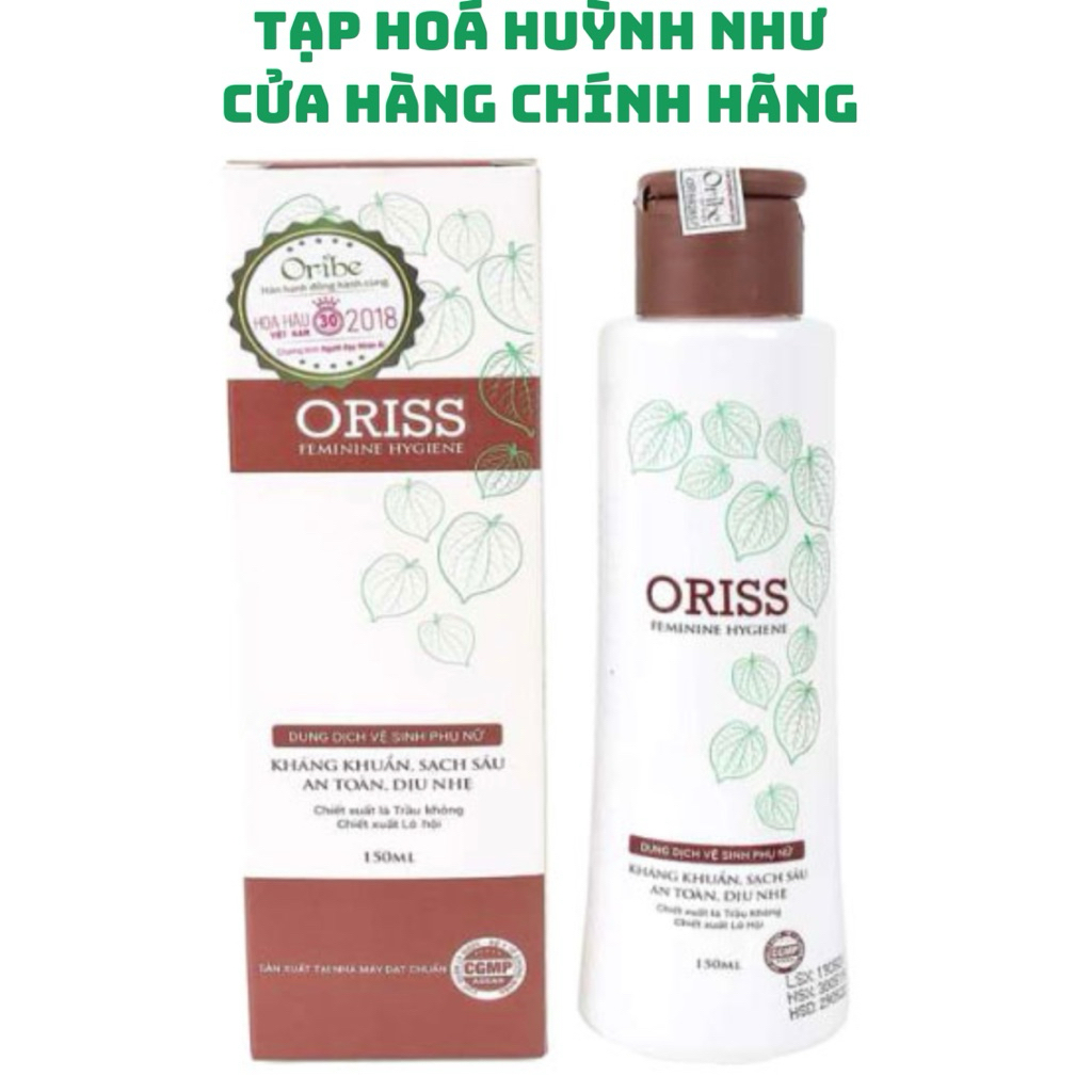 [CHÍNH HÃNG]<Dung tích 150ml>Dung dịch vệ sinh phụ nữ Oriss Feminine Hygiene kháng khuẩn, sạch sâu