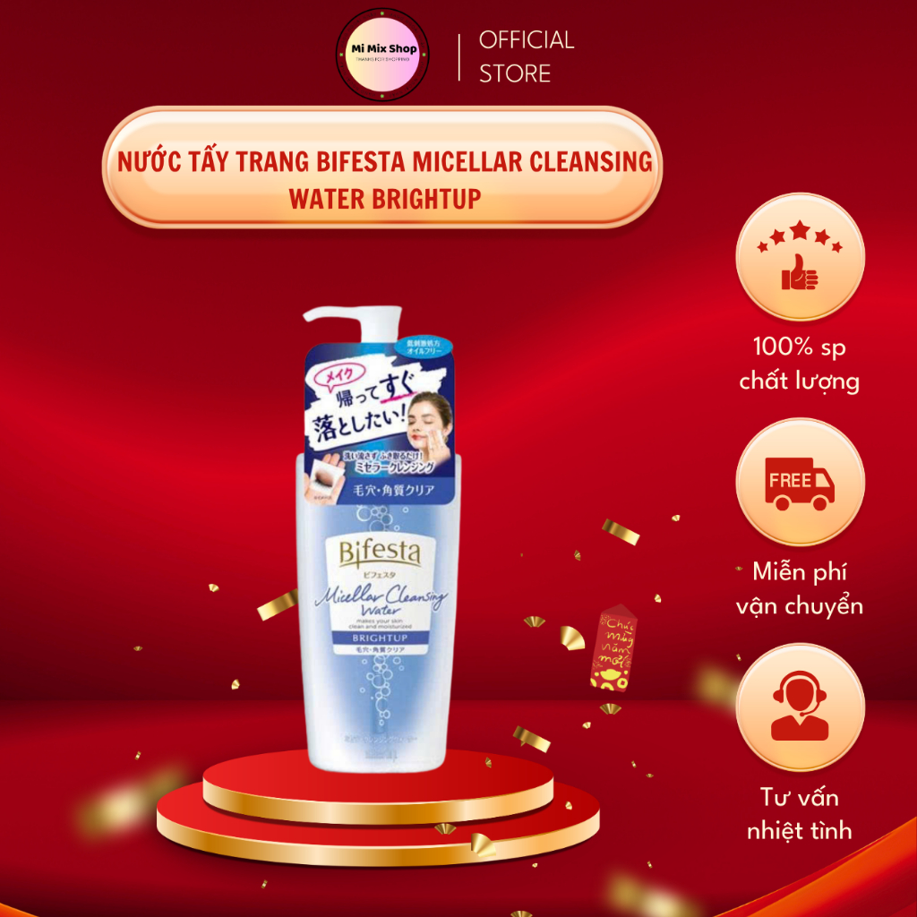 Nước tẩy trang Bifesta Micellar Cleansing Water Brightup