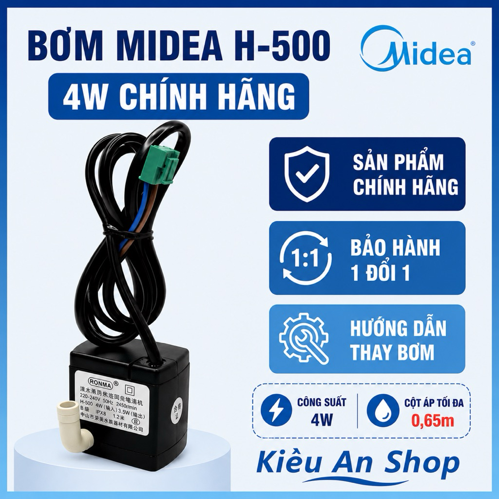 Bơm nước H500 dùng cho quạt đều hòa  loại 4W/ 220Vol