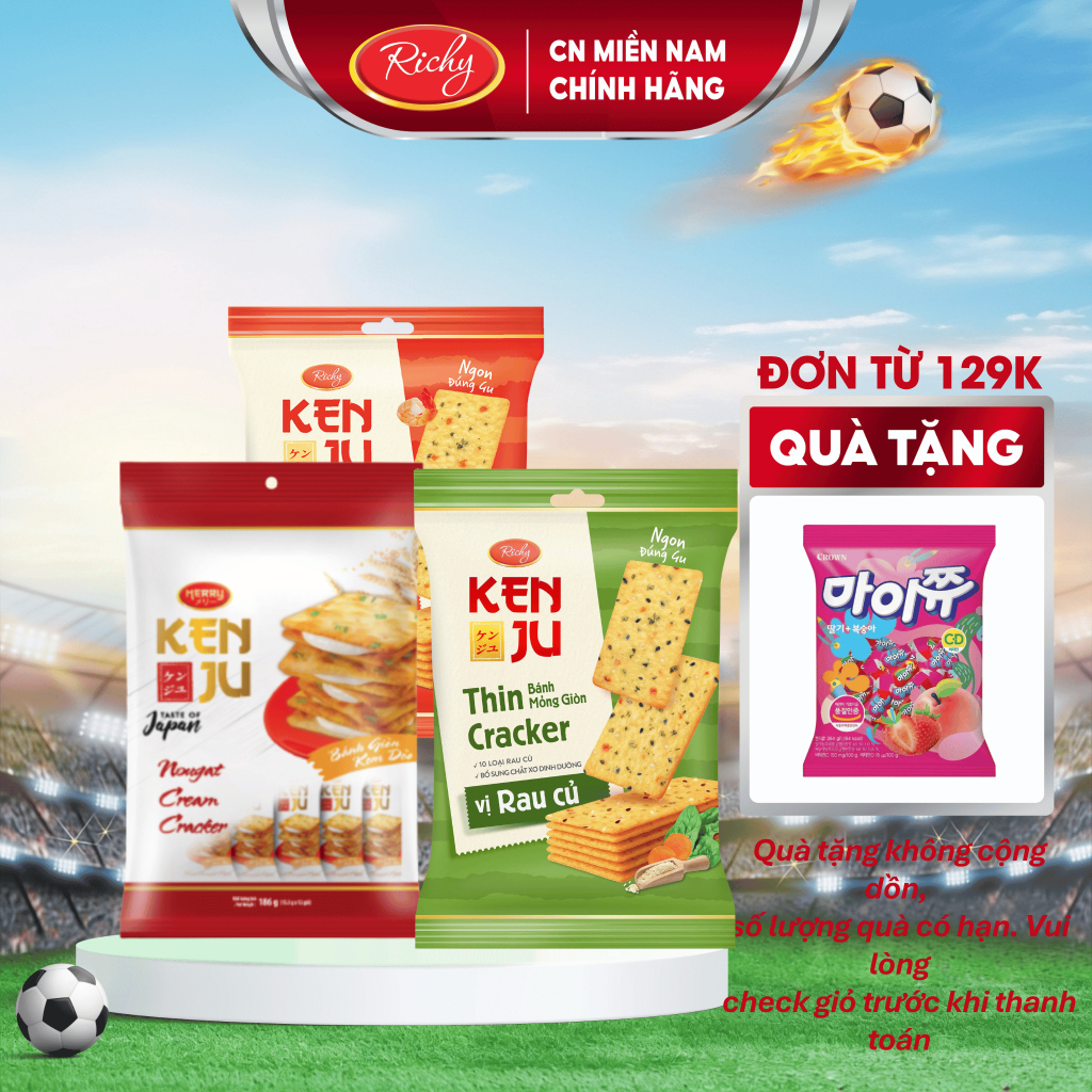 [TẶNG QUÀ ĐƠN TỪ 129K]  Combo Bánh Kenju, Kenju Kem Dẻo, Kenju Rau Củ,, kenju tôm