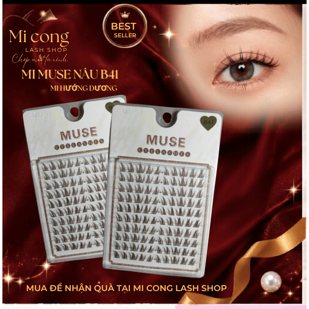 Muse B41 - Mi nâu Muse B41- Mi cụm màu nâu - Mi Hướng Dương | Mi Cong Lash Shop