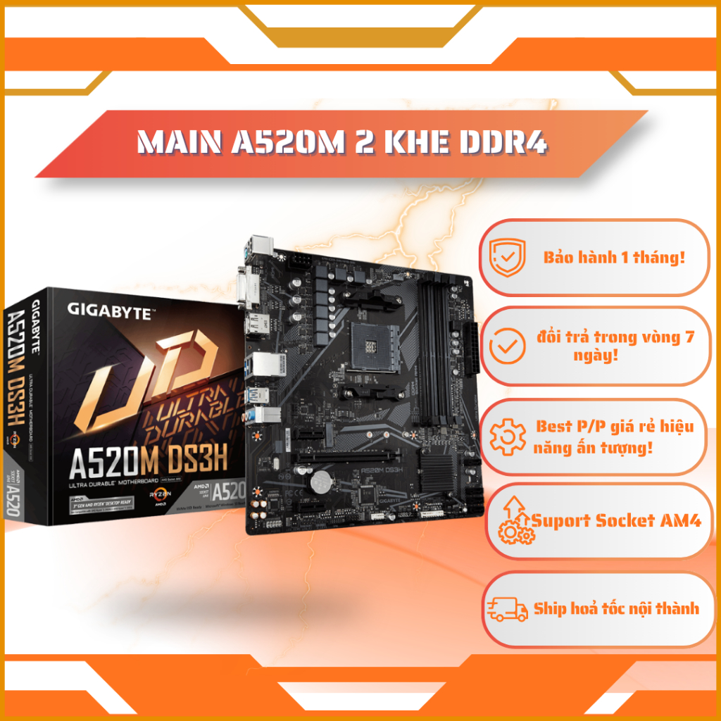 Bo mạch chủ Main A520M DDR4 các hãng