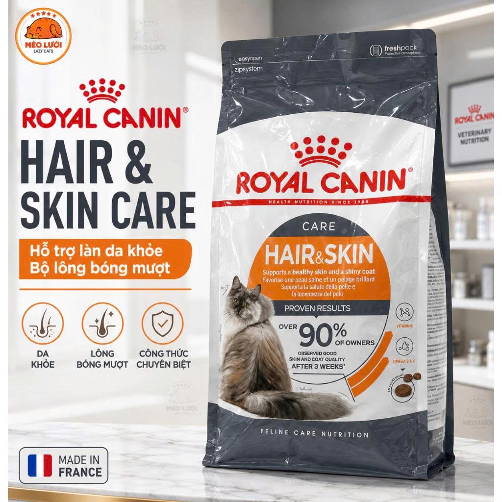 [HOẢ TỐC] Hạt Mèo Royal Canin Hair & Skin Care Cho Mèo Trưởng Thành Hỗ Trợ Da Lông túi 2kg - Smile P