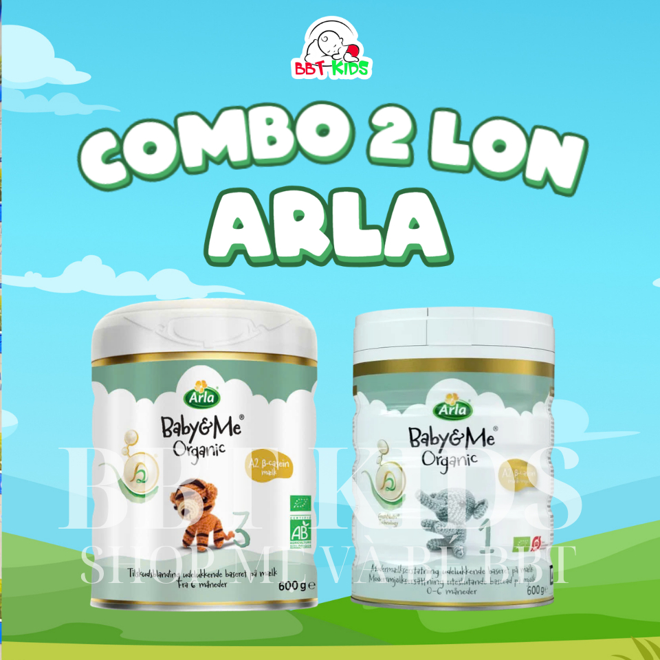 COMBO 2 LON ARLA MẪU MỚI - Sữa Công Thức Arla Organic Đạm  A2 chuẩn chính hãng đầy đủ tem phụ Anh Mi
