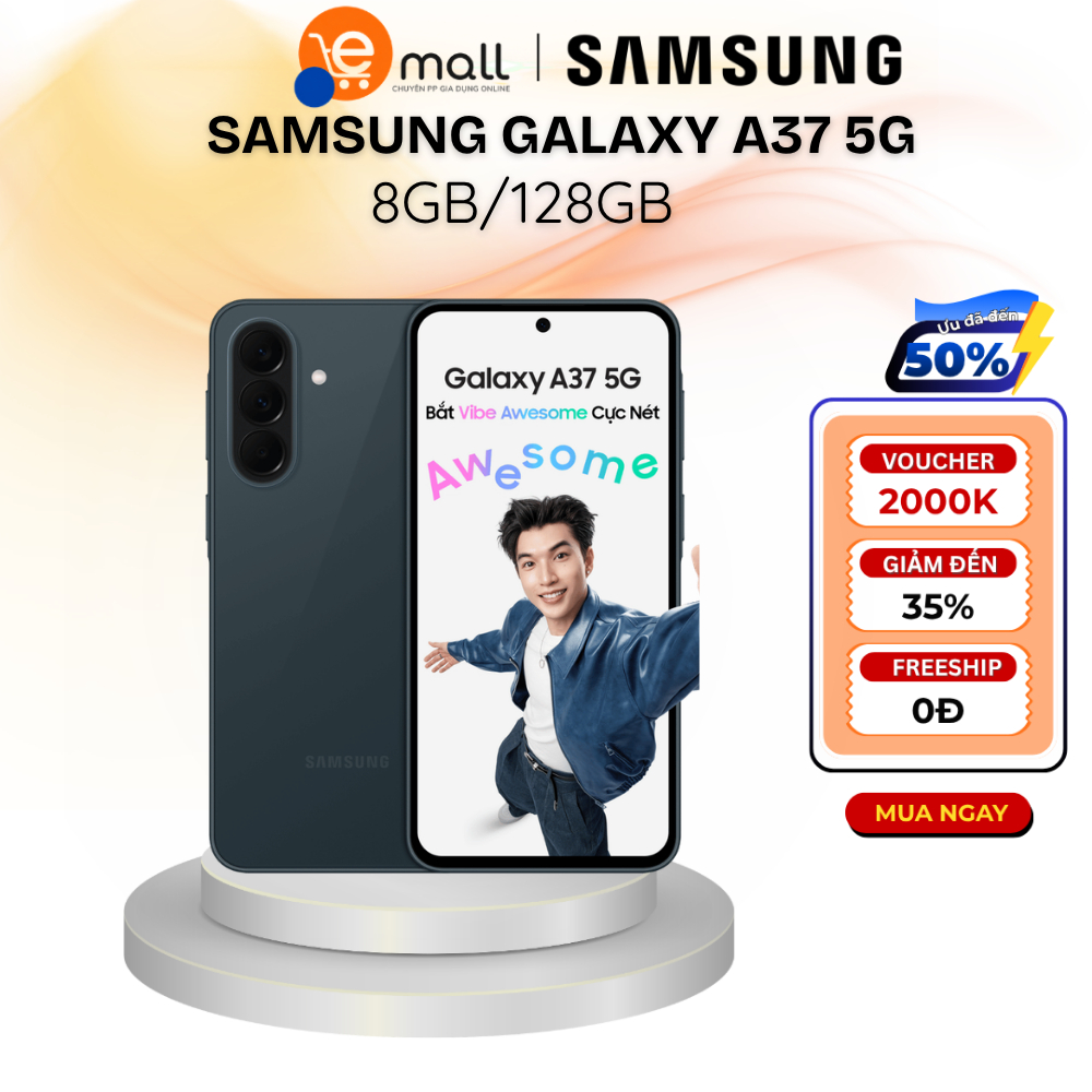 Điện thoại Samsung Galaxy A37 5G 8GB/128GB - Chip Exynos 1480 8 Nhân - Hàng Chính Hãng