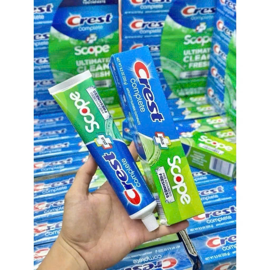 CREST MỸ 232G - Kem đánh răng Crest Complete Extra Whitening Scope Advanced Freshness