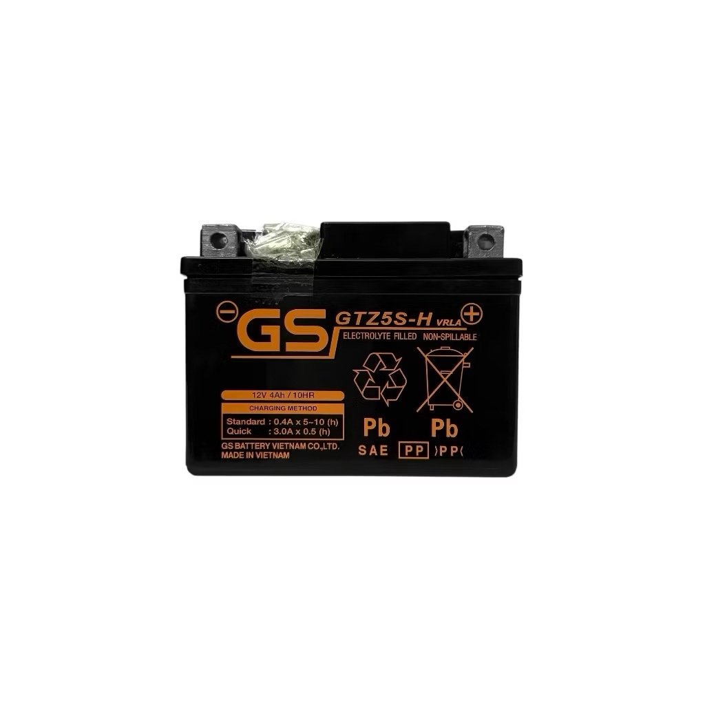 Ắc Quy GS GTZ5S-H 12V 4Ah Chính Hãng | Bình Ắc Quy Khô Miễn Bảo Dưỡng Cho Xe Máy