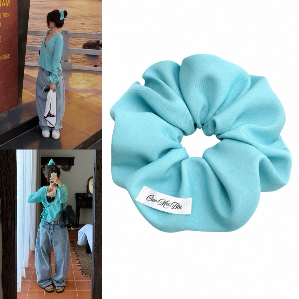 CAOMEIBBI - DÂY BUỘC TÓC TO PHỒNG NHIỀU MÀU - SCRUNCHIES.
