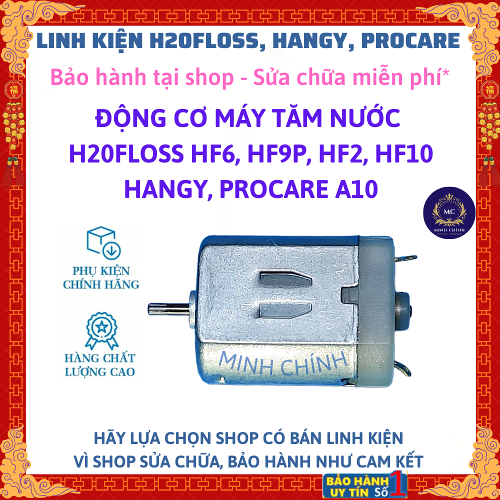 Động cơ, motor máy tăm nước H2oFloss HF6,HF9,HF10,Hangy,Procare,UNIQ,