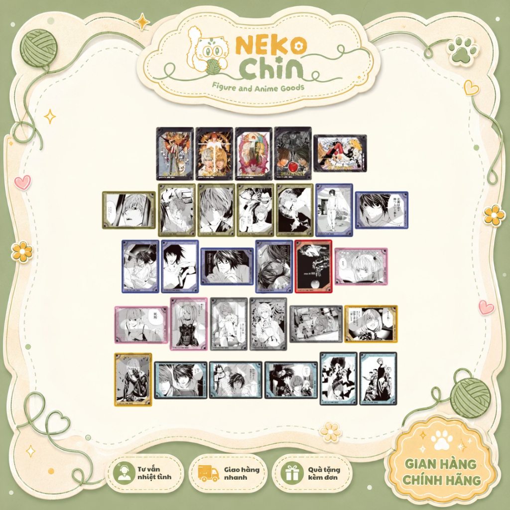 Thẻ Sưu Tập Favorite Nhân Phẩm Death Note - Chính Hãng | Tặng Sleeves | Goods By Nekochin